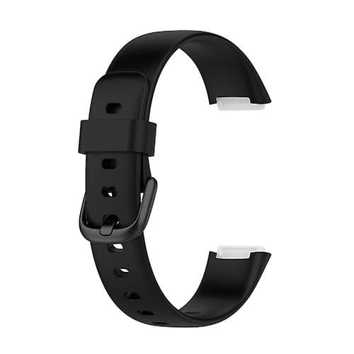 For Fitbit Luxe Silicone Colour Buckle Watch Band Black