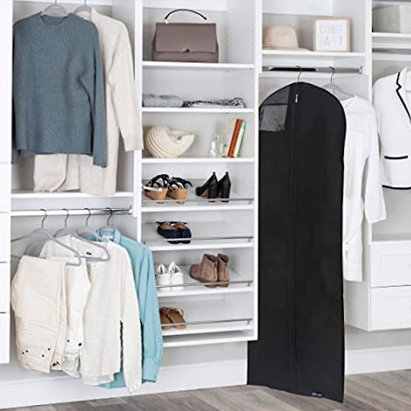Store tøjtasker 180x80x22cm Saver Støvtæt brudekjole taske Black