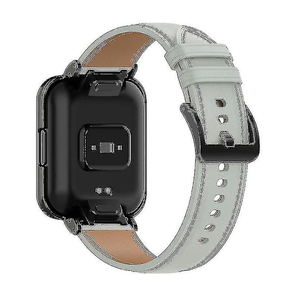 For Xiaomi Redmi Watch 2 Lite - Utbyttbar rem i äkta läder - Justerbart klockarmband Grey, Grey Style C