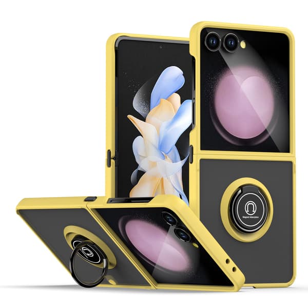 Etui til Samsung Galaxy Z Flip 7 Ringbeslag, gul