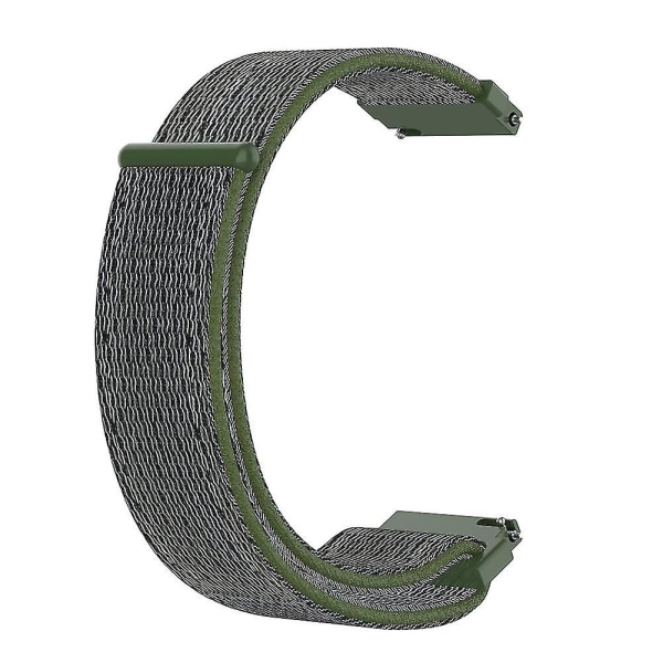 Watch för 18 mm nylon klocka med andningsförmåga för F-ossil Gen 4 Army Green