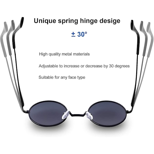 Vintage Pyöreä John Lennon Polarisoidut aurinkolasit Miesten Naisten Circle Hippie Aurinkolasit Blue Lens-silver Frame