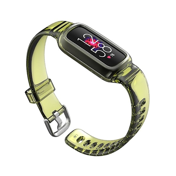 For Fitbit Luxe Silikon integrert klokkerem Yellow