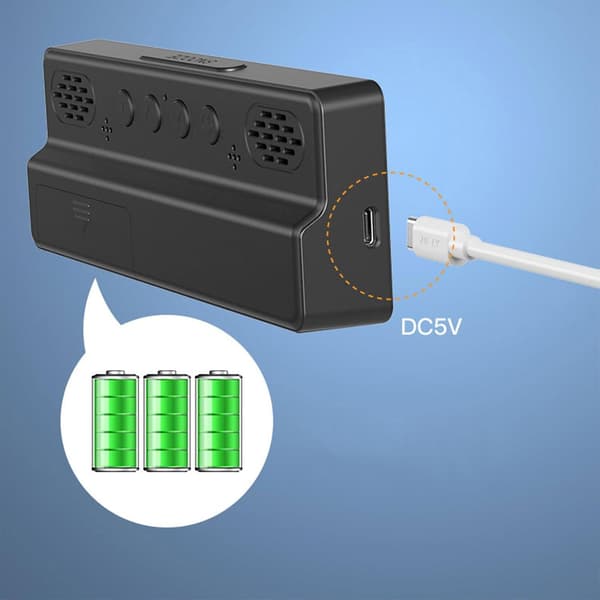 Väckarklocka med Stor Display för Sovrum, Justerbar Bordsklocka med USB-Laddningsportar
