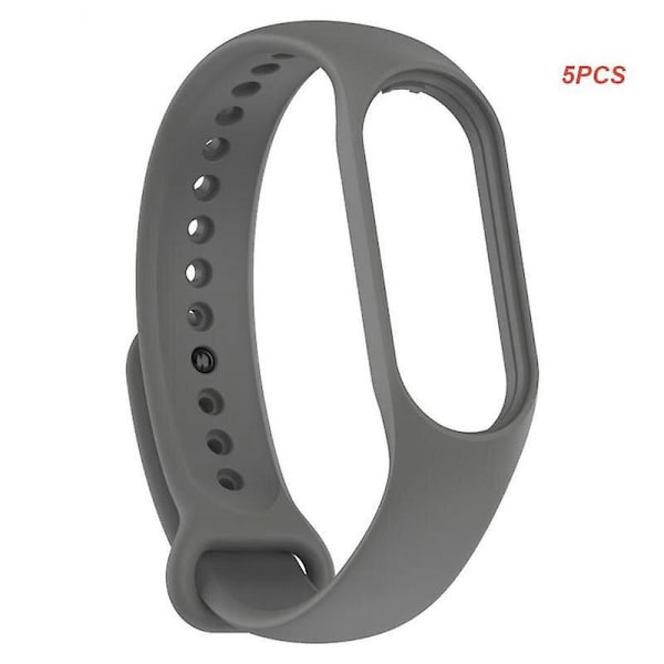 Ny 2/3/5 stk. klokkestropp for Xiaomi Mi 7 håndledd silikonarmbånd håndleddsstropper treningsklokkebelte smartklokketilbehør 18 5pcs3123
