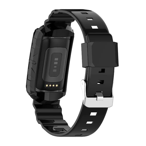 Til Fitbit Charge 5 Silicone One Body Armor urbånd Black