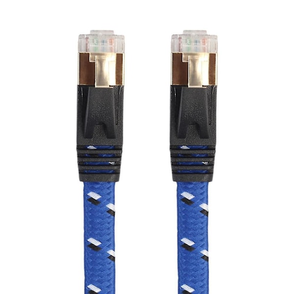 Nylon Cat 7 Ethernet-kabel, Cat7 Rj45 Network Patch-kabel Flat, 3m