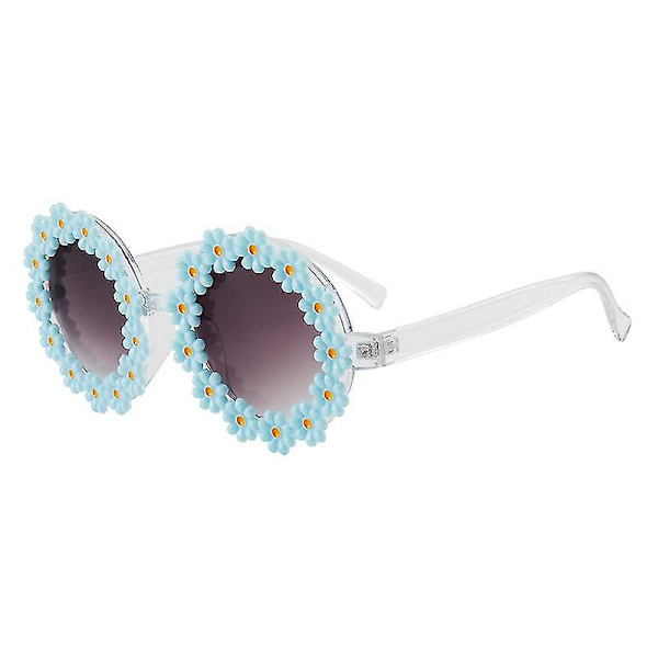 Retro Daisy Solbriller til Kvinder Blomster Runde Fashion Disco Festival Solbriller-26 style 4