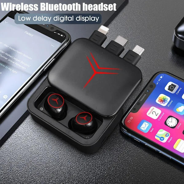 Ægte Trådløse Bluetooth Høretelefoner TWS M88plus Bluetooth 5.2 Stereo Støjreducerende