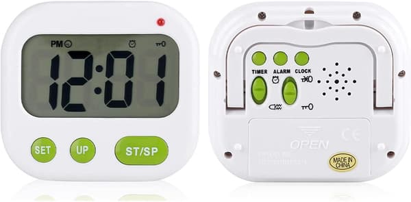Väckarklocka Musik Vibration Digital LCD Väckarklocka Elektronisk Kökstimer