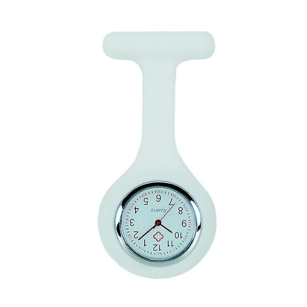 Silikone Sygeplejerske Ur Brosche Tunika Fob Ur Med Gratis Batteri Læge Medicinsk Unisex Ure Ur White