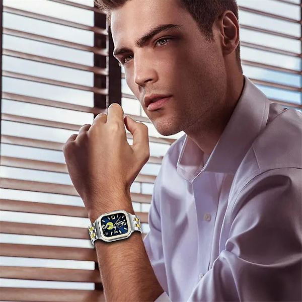 Armband i rostfritt stål för Apple Watch Band 49 mm 45 mm 44 mm (ej watch) cover Tillbehör Iwatch Ultra Series 7 6 Se 8+ case space gray 41mm