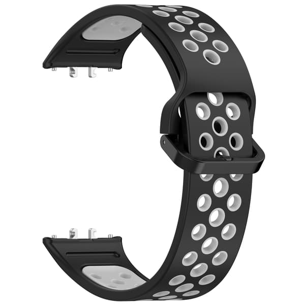 Stropp for Samsung Galaxy Fit 3 R390 Tofarget silikonstropp (svart grå)