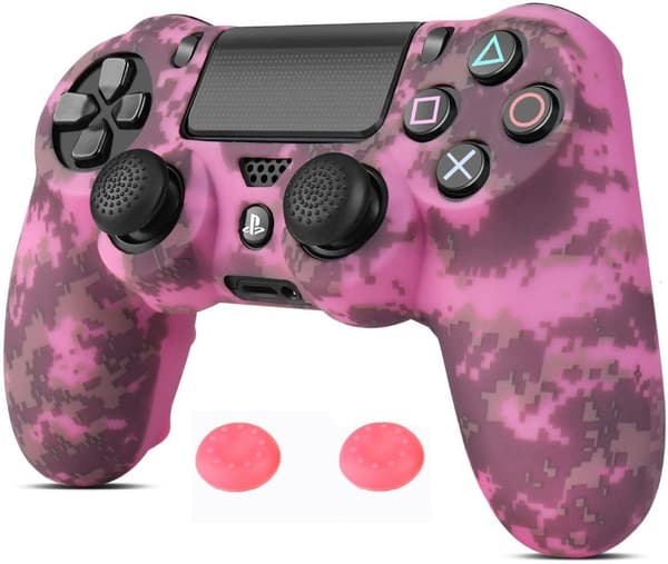 Silikonikotelo PS4-ohjaimelle M-PS4-04 (Camouflage pink)