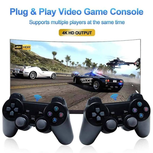 X2 Plus Game Stick Retro Console Dubbel trådlös handkontroll 128gb 40000+spel