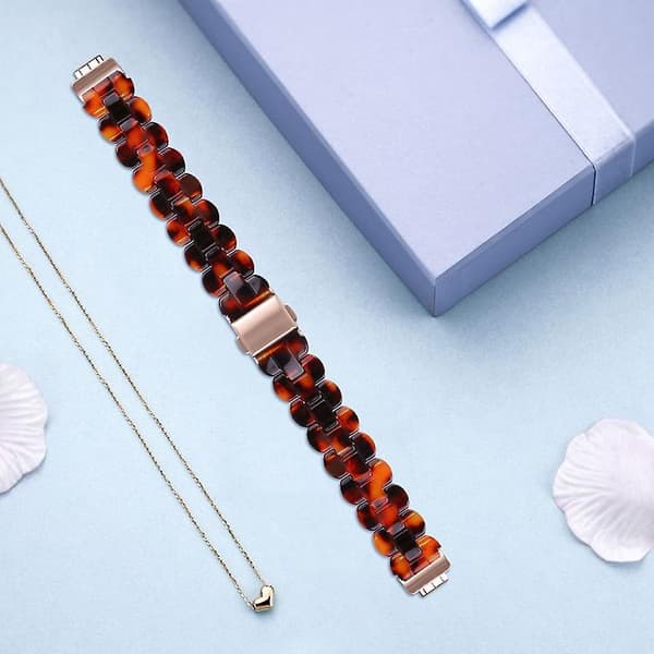 Til Fitbit Inspire 2 / Inspire Oval Resin Watch Band Tortoiseshell