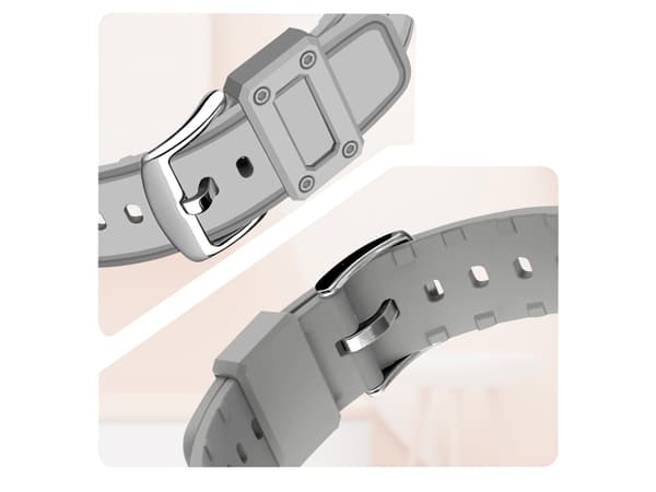 Huawei Strap 7 6 Pro 6 ja Honor Strap 6 Silikoni Bumper Vaaleanharmaa Ranneke
