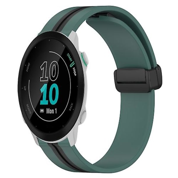 Garmin Forerunner 55 20 mm:n taittuva magneettilukko watch Olive Green - Black