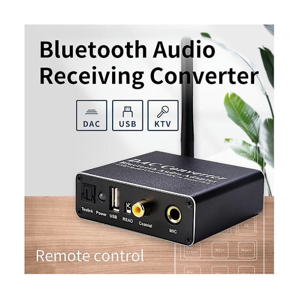 Digital Dac Dekoder Optisk Til Rca Konverter Bluetooth 5.0 Mottaker Optisk Koaksial Digital Lyd T