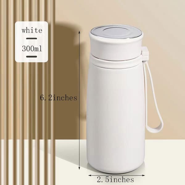 Minityhjiötermos 300 ml kahvalla, vuotamaton White