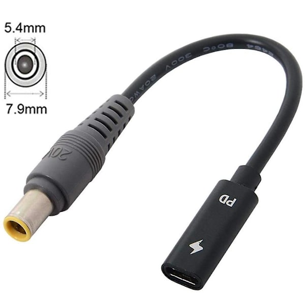 Pd-induktiolatauskaapeli kannettavaan Ultrabook-DC-virtalähteeseen, urosvirtalatauskaapeli 7.9x5.5mm