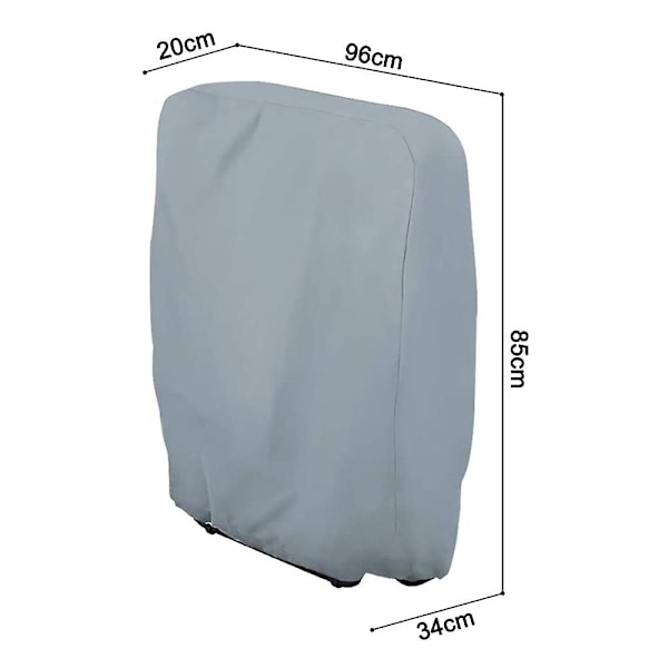 Ulkoilman painovoimaa nollaava taittuva tuolinpäällinen vedenpitävä pölytiivis nurmikon terassin huonekalujen suojukset Kaikki säänkestävät Grey W 71 * H 110cm