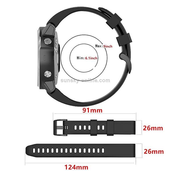 Til Garmin Fenix ​​6 22mm Smart Watch Quick Release Silicon Watch Band Light Pink
