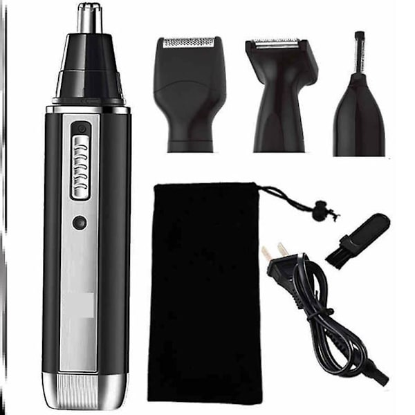 Næsehårstrimmer Kompatibel Med Mænd, 4 I 1 USB Genopladelig Øre- Og Næsehårstrimmer Kompatibel Med Mænd Professionel Smertefri Næsehårstrimmer, Nej