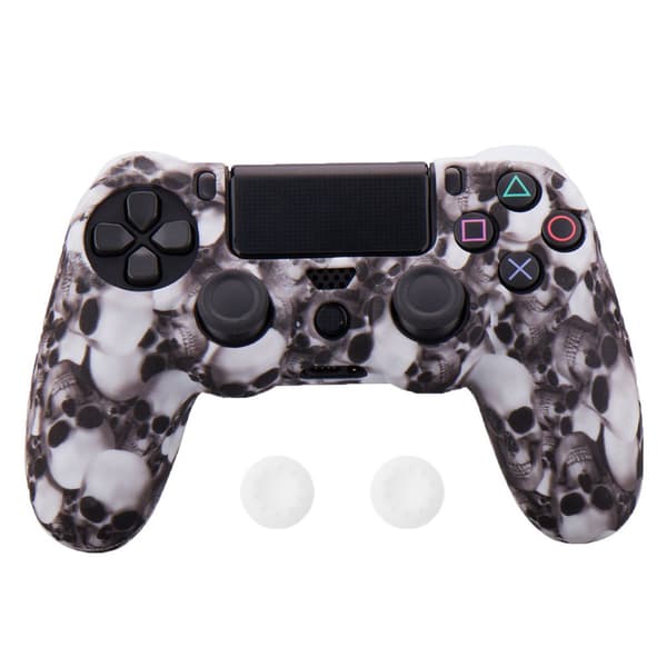 Silikonfodral för PS4-kontroller M-PS4-20 Vita Döskallar