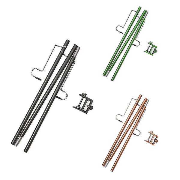 Utomhus camping picknick bärbar ljusstolpe lampstolpe rese aluminiumlegering hopfällbar campingtält lykta ljusstolpe Green