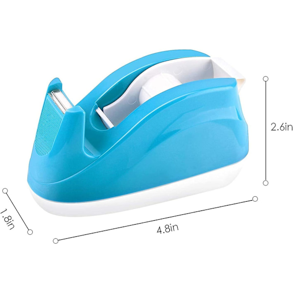Tape dispenser Skrivebord vægtet søde mini tape dispensere 1 tommer kerne lille desktop tape holder Skridsikker base kontor hjemme 2 stk.