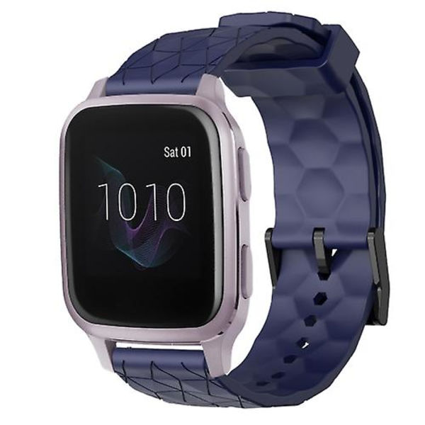För Garmin Venu Sq 20 mm fotbollsmönster i enfärgad watch Navy Blue