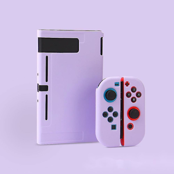 Nintendo Switch Tpu mykt veske Fullt deksel Beskyttelsesveske Silikonetui Uv-utskrift lilla Purple