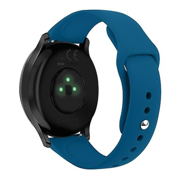 För Garmin Vivoactive 3 / Vivomove Hr Solid Color Reverse Buckle Watch Rock Green
