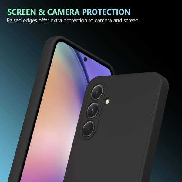 Etui til Samsung Galaxy A17, ensfarget silikonbeskyttelsesetui, blå