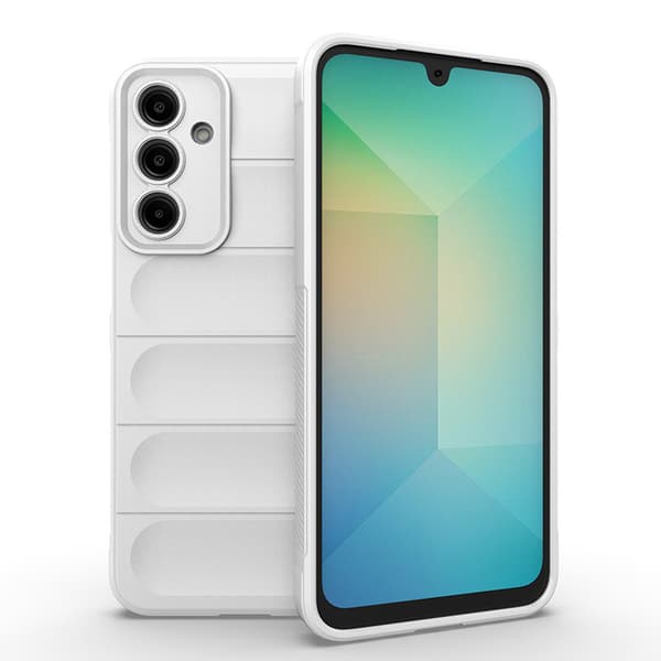 Fodral till Samsung Galaxy A56, Stötsäker Silikon, vit