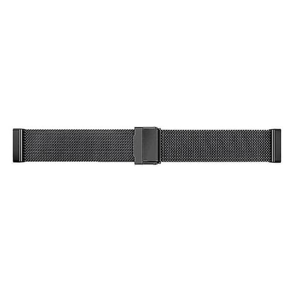 För Fitbit Versa 4 / Sense 2 Universal Metal Rostfritt stål Spänne Watch Band Black