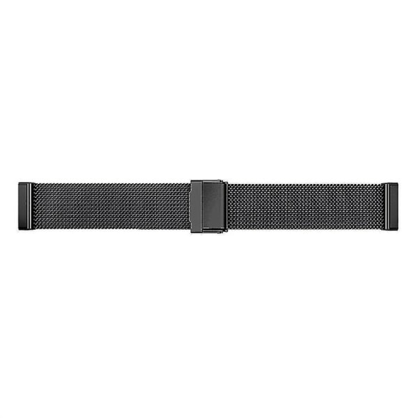 For Fitbit Versa 4 / Sense 2 Universal Metal Rustfritt stål Spenne Watch Band Black