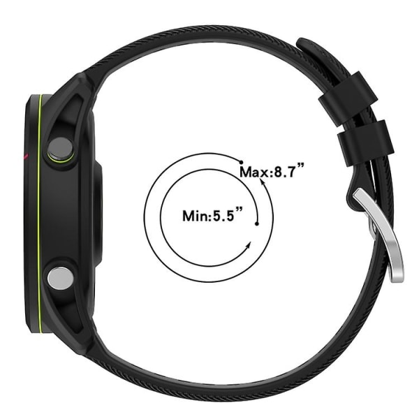 För Garmin Vivoactive 4s 18 mm enfärgad watch Grey