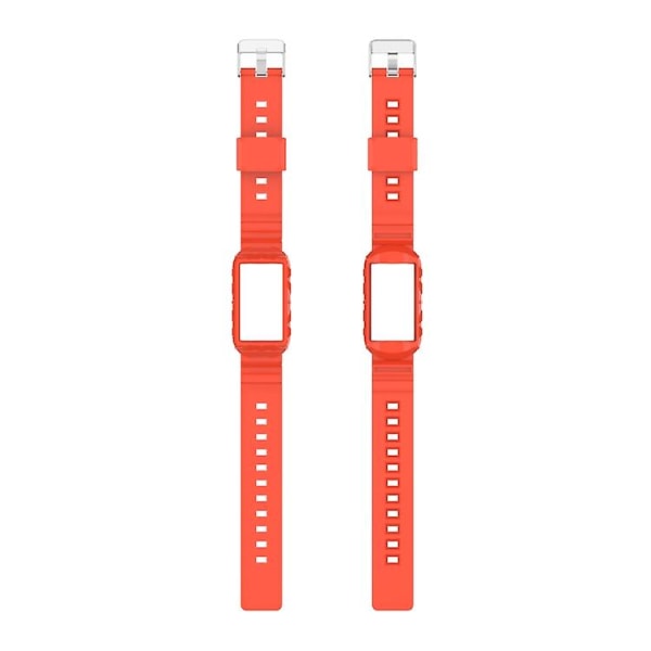 For Fitbit Charge 5 Silicone One Body Armor Watch Band Orange