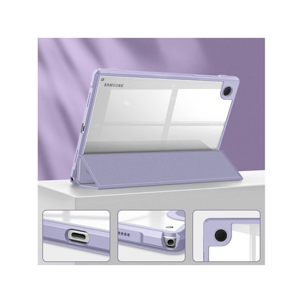 Crystal Folio Fodral för Samsung Galaxy Tab A9 8.7 Lavendel