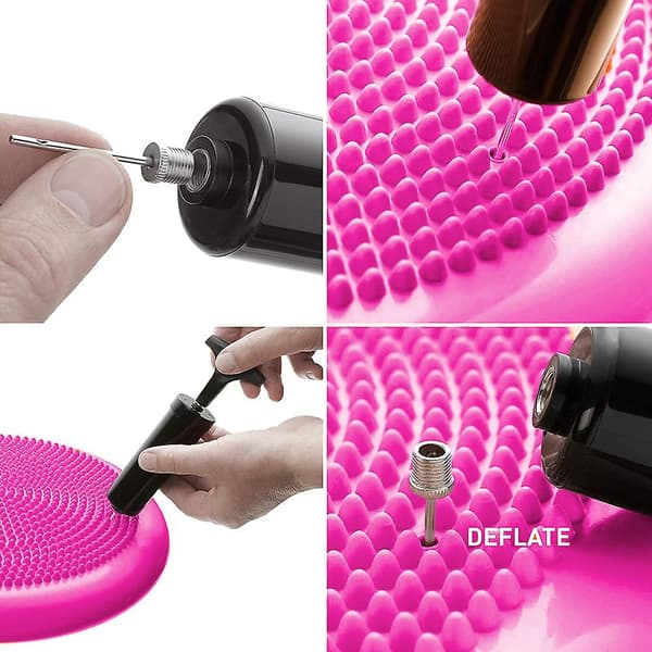 Bollstolskudde, pump 33 cm diameter, balansdyna, bollkudde Pink