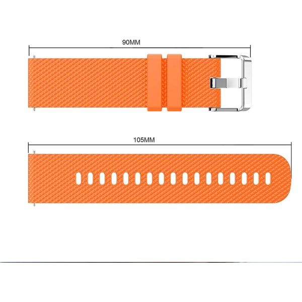 Vivoactive 3 klokkebånd, 20 mm silikonbånd for Garmin Vivoactive 3/forløper 645 Music-7pack Orange