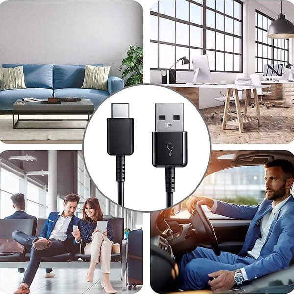 Adaptiv snabbladdningsväggladdare med USB C-kabel