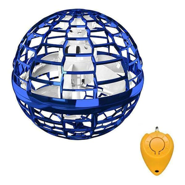 Flying Ball Boomerang Magical Drone Fly Lysende Flying Spinner Legetøj Blue