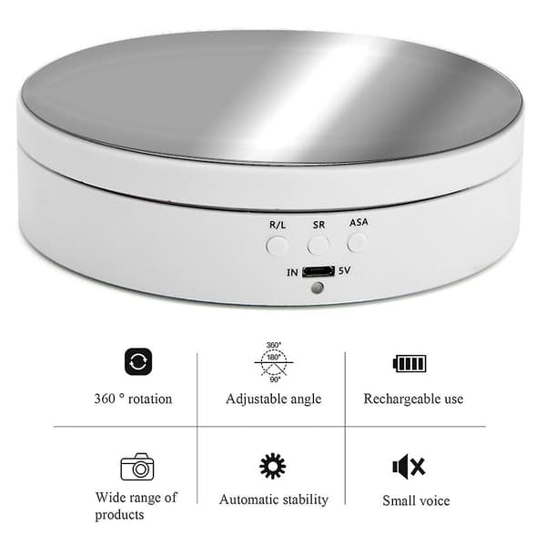 Elektrisk displaybord Tre-växlad justerbar vinkel display skivspelare White
