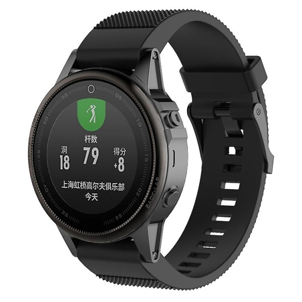 For Garmin Fenix ​​5s 20 mm silikonklokkerem Black)