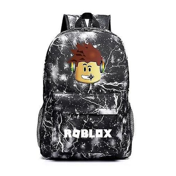 Roblox Ryggsekk Roblox Tilpasset Skoleveske Unisex Lightning Black