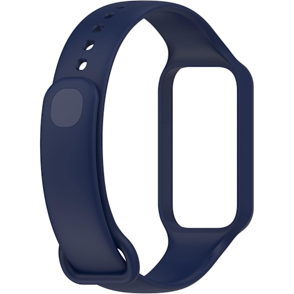 Silikonarmband för Xiaomi Band 8 Active/Redmi Band 2 Smartwatch (Midnattsblå)