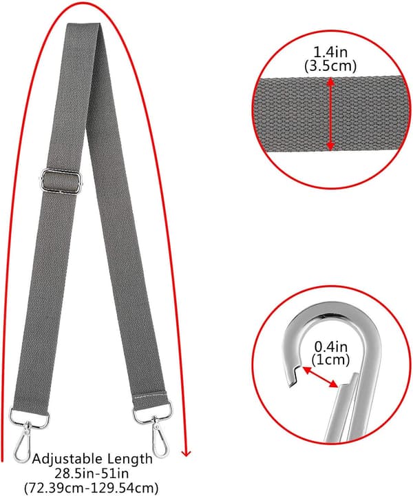 Bred skulderstropp Justerbar grey